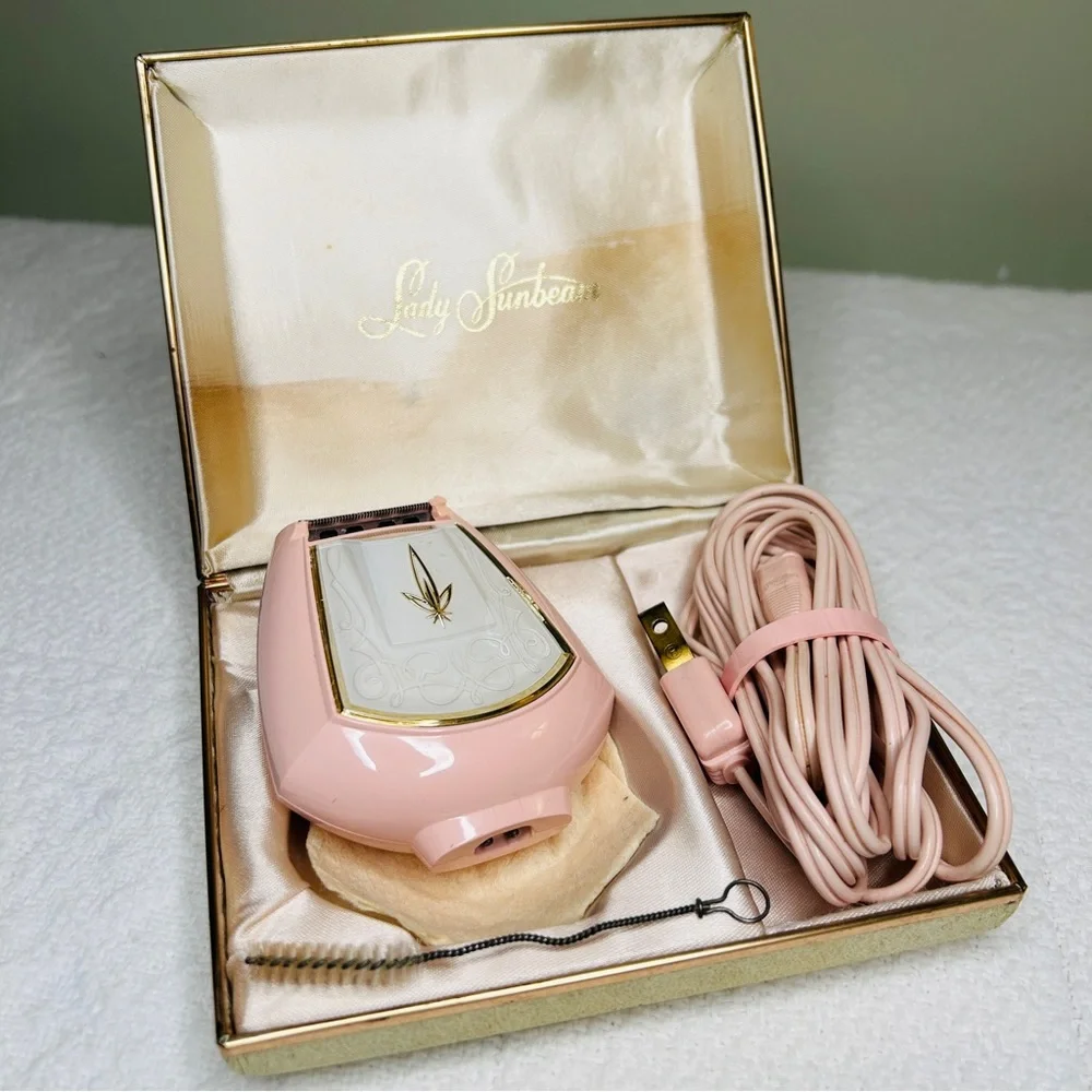 Vintage Lady Sunbeam Electric Razor • Tested & Working • Original Case